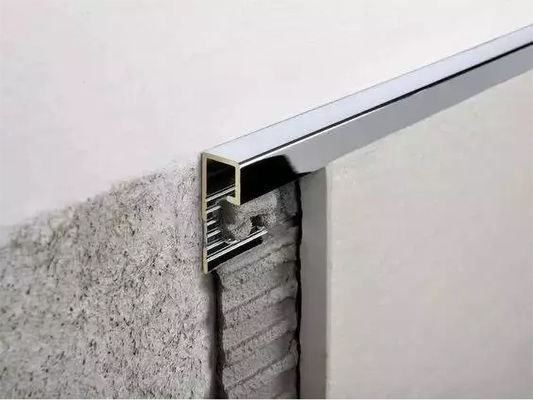 Van de de Tegelrand van de aluminiumlegering de Versieringsmetaal het Eindigen de tegeldecoratie van de strokenmuur