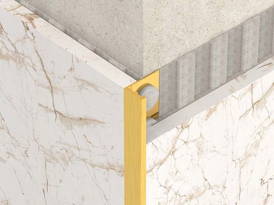 de 1.8m Geborstelde van het de Versieringsmetaal van de Roestvrij staalhoek Versiering van de de Grensrand van Bullnose