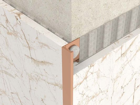 De heldere 2.5m van het de Versierings Zilveren Metaal van de Roestvrij staaltegel Grens van Bullnose Decoratieve