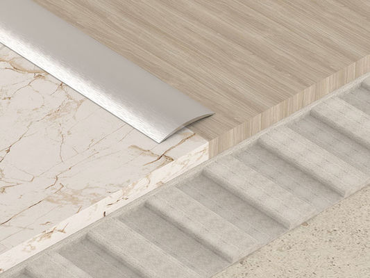 Gestalte gegeven T ontzet Decoratieve Strook 10mm van de Aluminiumhoek Vloer Gebogen Dekkingsstrook