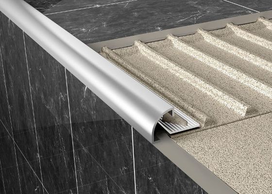 Binnenmetaalstroken om van het de Tegelaluminium van de Hoek de Ceramische Vloer Versiering van de de Spiegelrand
