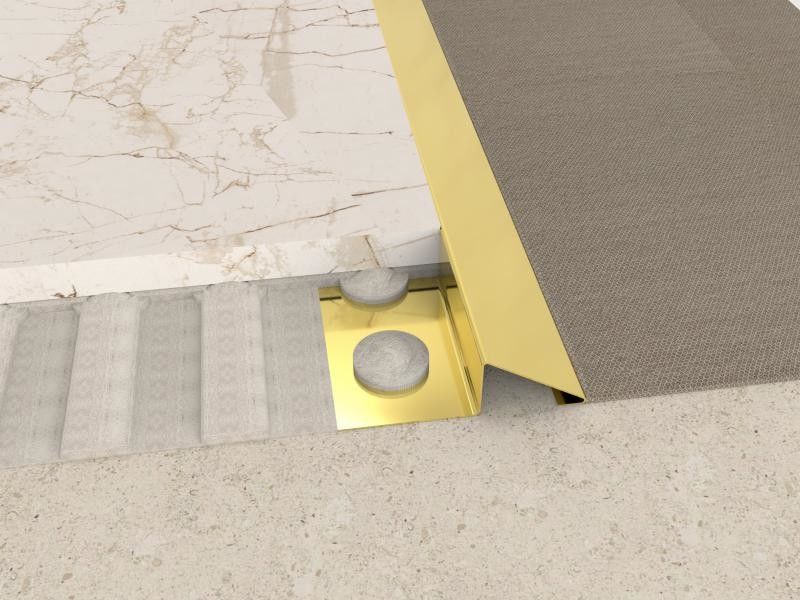 Het decoratieve Goud borstelde 304 van de de Strookmuur van de Roestvrij staalovergang de Versiering van het de Tegelprofiel
