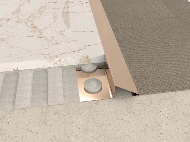 Het decoratieve Goud borstelde 304 van de de Strookmuur van de Roestvrij staalovergang de Versiering van het de Tegelprofiel
