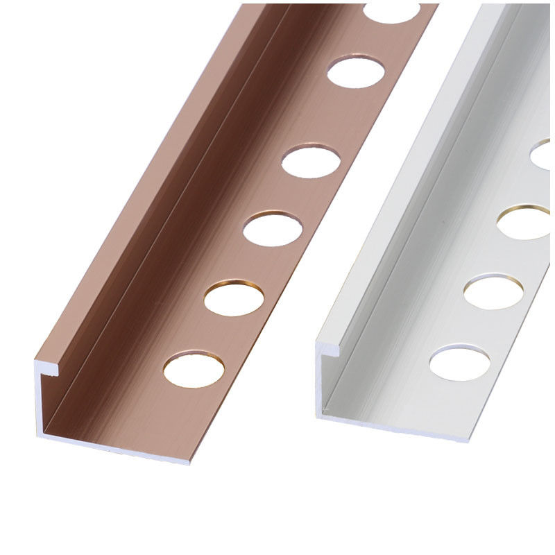 Versiering van de de Randtegel van Chrome de Vierkante 10mm decoratief huis van de Aluminium L-vormig Versiering