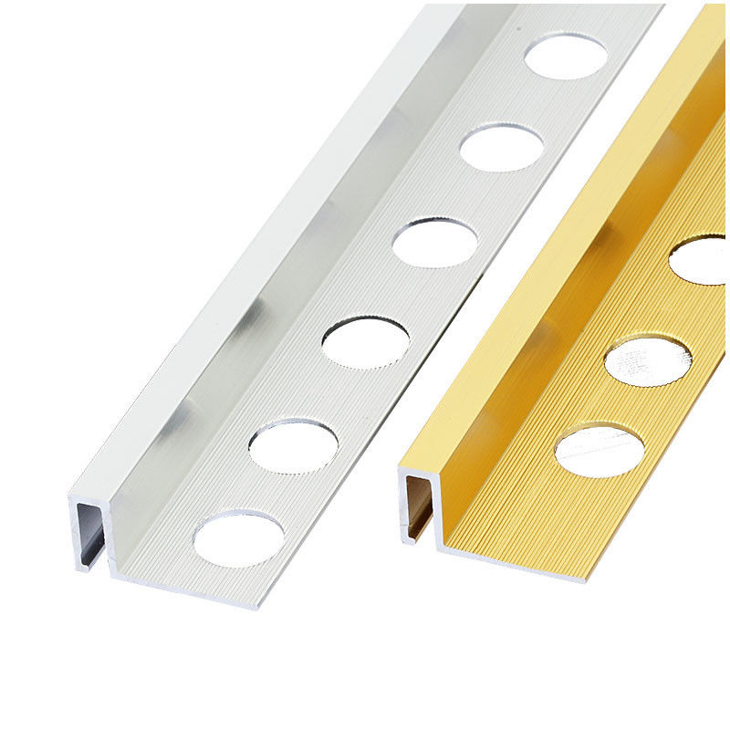 De geanodiseerde van de de Strook Vierkante Rand van de Aluminiumovergang van de de Tegelversiering van de Vloertegels van de het Aluminium dun Folie Versiering van de het Aluminiumrand