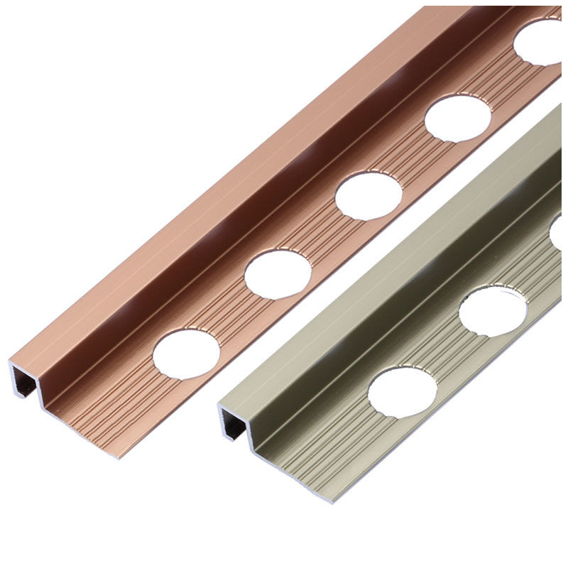 De geanodiseerde van de de Strook Vierkante Rand van de Aluminiumovergang van de de Tegelversiering van de Vloertegels van de het Aluminium dun Folie Versiering van de het Aluminiumrand