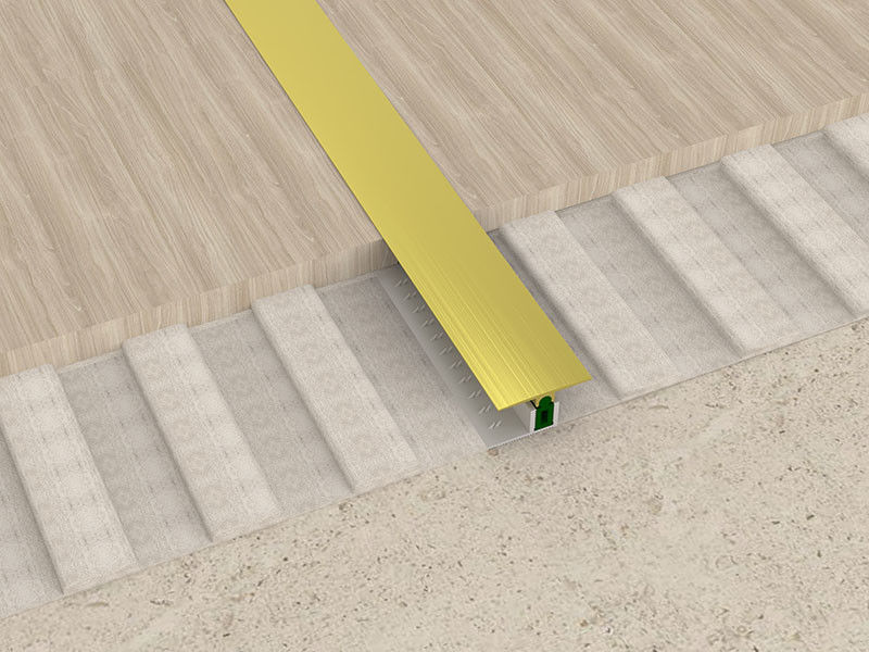 Houten van de het Aluminiumovergang van de Vloerdecoratie de Strookt Gevormd Metaal