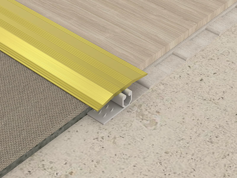 Houten van de het Aluminiumovergang van de Vloerdecoratie de Strookt Gevormd Metaal