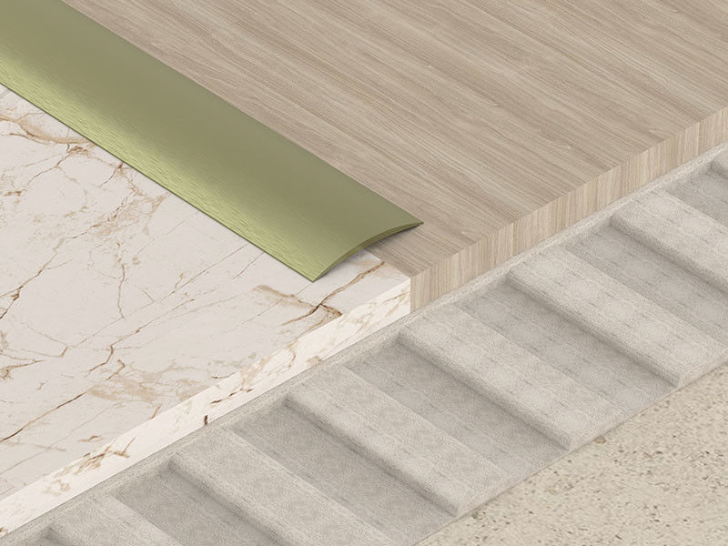 Gestalte gegeven T ontzet Decoratieve Strook 10mm van de Aluminiumhoek Vloer Gebogen Dekkingsstrook