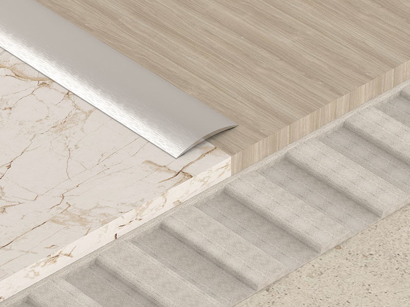 Gestalte gegeven T ontzet Decoratieve Strook 10mm van de Aluminiumhoek Vloer Gebogen Dekkingsstrook