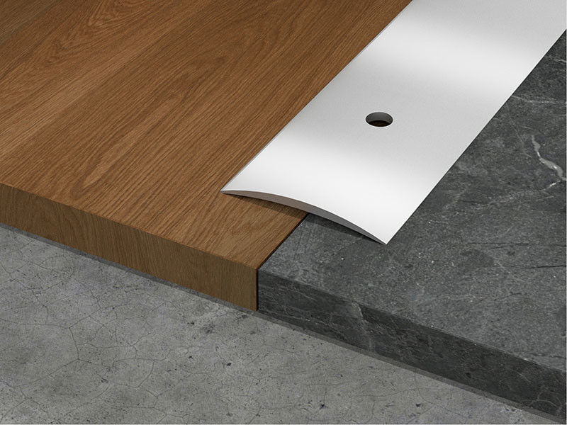 Gestalte gegeven T ontzet Decoratieve Strook 10mm van de Aluminiumhoek Vloer Gebogen Dekkingsstrook
