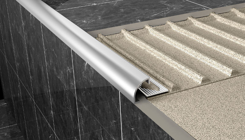 De antibotsingsstroken betegelen Ceramische Marmeren het Aluminiumstrook TUV van Bendable van de Stenenrand