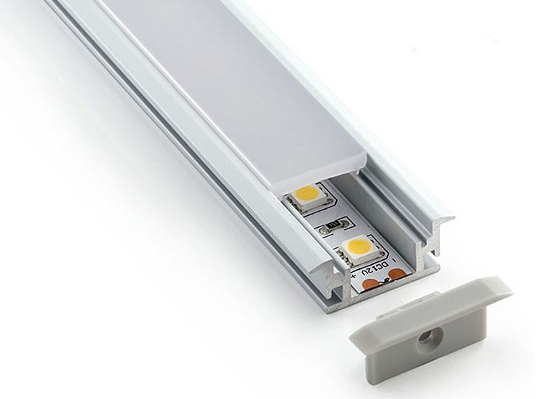 10mm Aluminium de LEIDENE Profielen voor Strook steekt Binnenlandse Verlichting met Berijpte Dekking aan