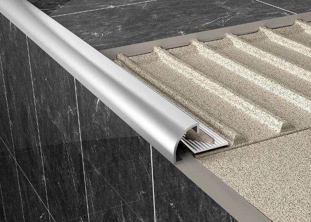 Binnenmetaalstroken om van het de Tegelaluminium van de Hoek de Ceramische Vloer Versiering van de de Spiegelrand