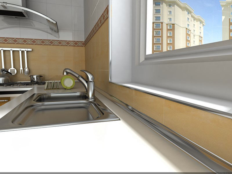 Van de de Tegelrand van het aluminiumprofiel van het de Versieringsaluminium van de Uitdrijvingsprofielen Versiering van de de Hoek Scherpende Tegel de Ceramische