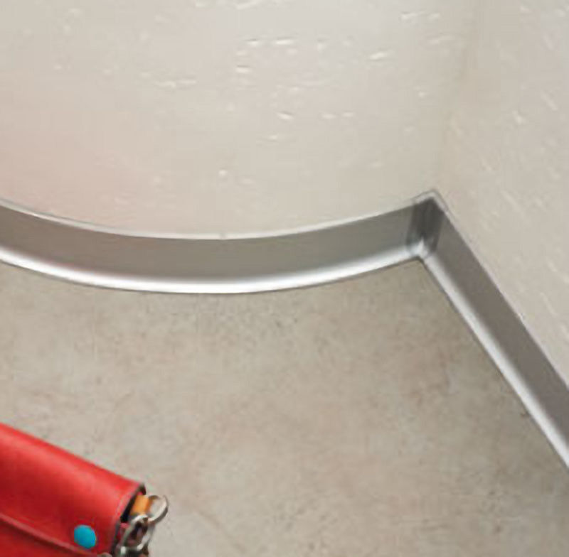 Zelfklevend Aluminium het Begrenzen Profiel 60mm de Gebogen Begrenzende Raad van Metaalcoved