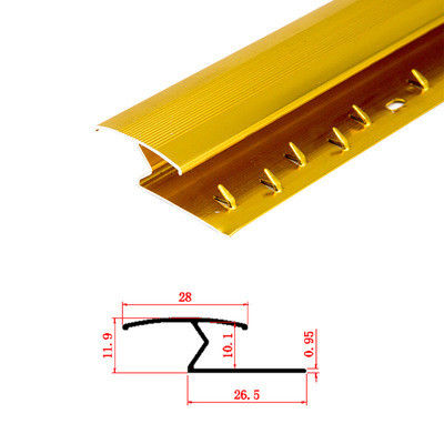 De Versiering van de het Tapijtrand van het aluminiummetaal 10mm de Deurdrempel van de Overgangsstrook