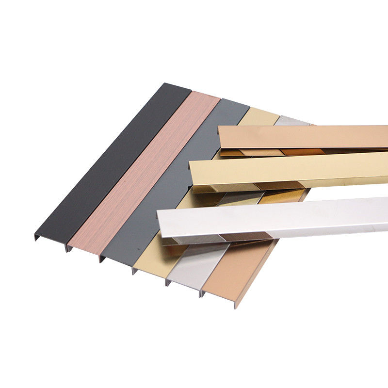 Gouden Kanaal 15mm van Aluminiumu van de de Randversiering van de Badkamerstegel van de het Metaaltegel de Versieringsstroken