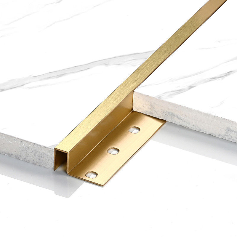 Decoratie 8mm van de muurvloer van de de Versierings Gemakkelijke Installatie van de Messingstegel van het de Vormkoper van U de Tegelversiering