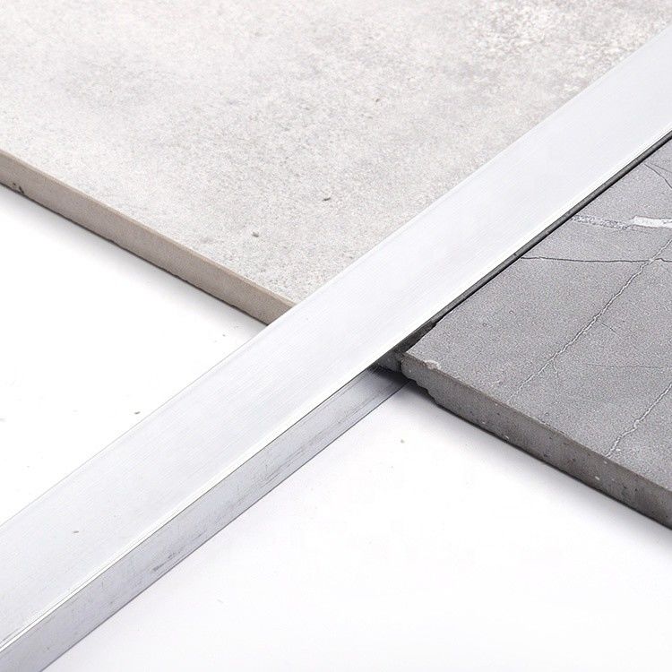 6mm de Zilveren van het het Triplexaluminium van de Muurvloer U-vormige Strook van de het Roestvrije staalovergang