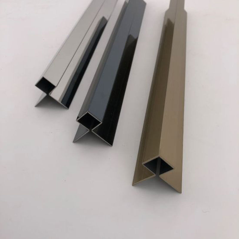 Het Staal Decoratieve Stroken 2.0mm van spiegelsqstainless de Vierkante Versiering van de Tegelrand