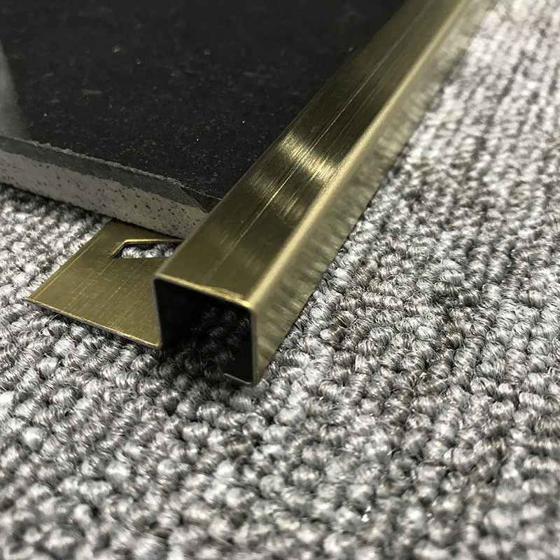 Het Staal Decoratieve Stroken 2.0mm van spiegelsqstainless de Vierkante Versiering van de Tegelrand